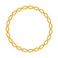 Vector round chain frame circle chains border boho bracelet