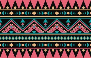 Ethnic abstract ikat art. Aztec ornament print. geometric ethnic pattern seamless  color oriental.  Design for background ,curtain, carpet, wallpaper, clothing, wrapping, Batik, vector illustration.