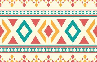 Ethnic abstract ikat art. Aztec ornament print. geometric ethnic pattern seamless  color oriental.  Design for background ,curtain, carpet, wallpaper, clothing, wrapping, Batik, vector illustration.