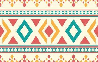 Ethnic abstract ikat art. Aztec ornament print. geometric ethnic pattern seamless  color oriental.  Design for background ,curtain, carpet, wallpaper, clothing, wrapping, Batik, vector illustration.