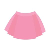 Vector pink skirt illustration isolated on white background