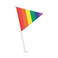 Vector 3d lgbt pride month flags on white