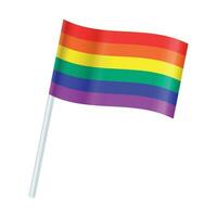 Vector realistic pride day flag on white background