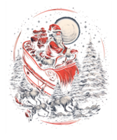 Christmas Santa Background. Use for T-Shirt, mugs, stickers, Cards, etc. png