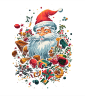 Christmas Santa Background. Use for T-Shirt, mugs, stickers, Cards, etc. png