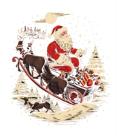 Christmas Santa Background. Use for T-Shirt, mugs, stickers, Cards, etc. png