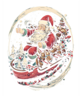 Christmas Santa Background. Use for T-Shirt, mugs, stickers, Cards, etc. png