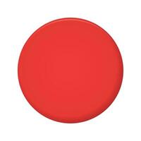 Vector 3d red circle on white background