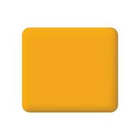 Vector 3d yellow square speech bubble icons isolated on white pastel background