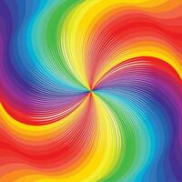 Vector rainbow coloured swirl background