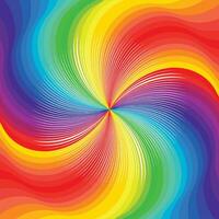 Vector rainbow coloured swirl background