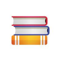 Vector gradient stack of books illustration