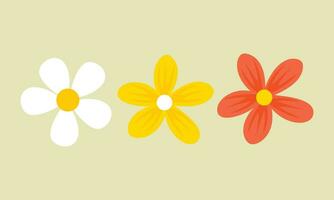 Vector hand drawn spring flower,floral cartoon art illustration