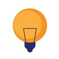 Vector light bulb on white background