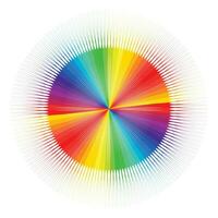 Vector abstract rainbow circles effect background