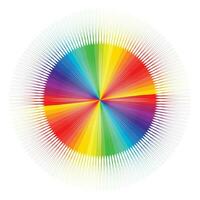 Vector abstract rainbow circles effect background