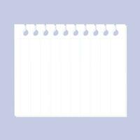 Vector realistic sheets notepads lined and squared paper sheets of notebook