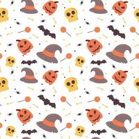 Halloween pattern in seamless style. vector