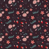 Floral pattern in seamless style. vector