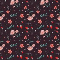 Floral pattern in seamless style. vector