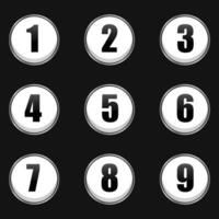 Vector button numbers 1 to 10. Very suitable for complementary designs, candidate campaign numbers, design elements and so on.