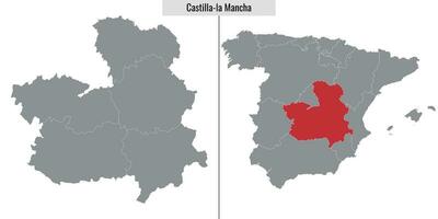 map region of Spain vector