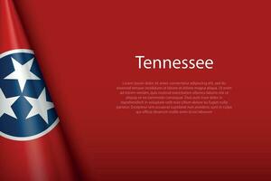 bandera Tennesse, estado de unido estados, aislado en antecedentes con copyspace vector