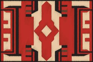 Ikat Pattern, Geometric ethnic pattern design for background or wallpaper. vector