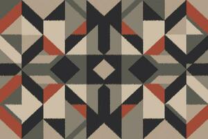 Ikat Pattern, Geometric ethnic pattern design for background or wallpaper, seamless pattern. vector