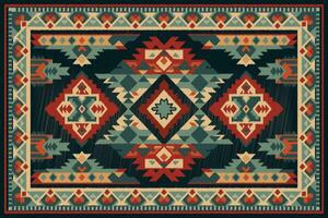 Ikat Pattern, Geometric ethnic pattern design for background or wallpaper. vector