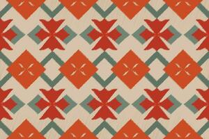 Ikat Pattern, Geometric ethnic pattern design for background or wallpaper, seamless pattern. vector