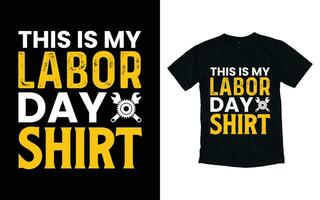 Happy usa labor day typography t-shirt design vector