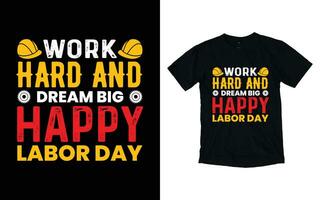 Happy usa labor day typography t-shirt design vector