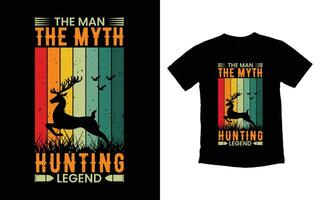 caza tipografía camiseta diseño vector