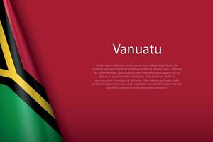 nacional bandera vanuatu aislado en antecedentes con copyspace vector