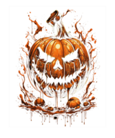 halloween sublimering pumpa png bakgrund. använda sig av för t-shirts, muggar, klistermärken, kort, etc.