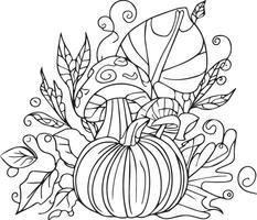 Halloween pumpkin coloring pages, Disney fall coloring pages, Happy Fall coloring page, Hello Fall Coloring Sheets, Autumn  Fall Activities centrists coloring page, Autumn falling leaves vector