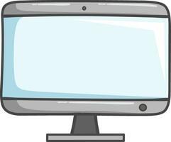 ilustración de monitor computadora aislado en blanco vector