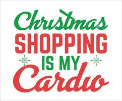 Navidad compras es mi cardio vector