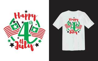 Happy 4th July T Shirt Design vector