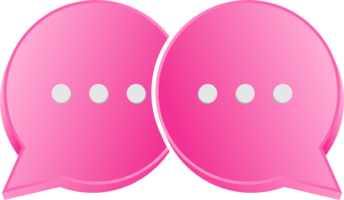 Pink 3d vector chat icon png