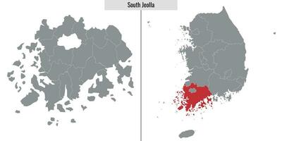 mapa estado de sur Corea vector