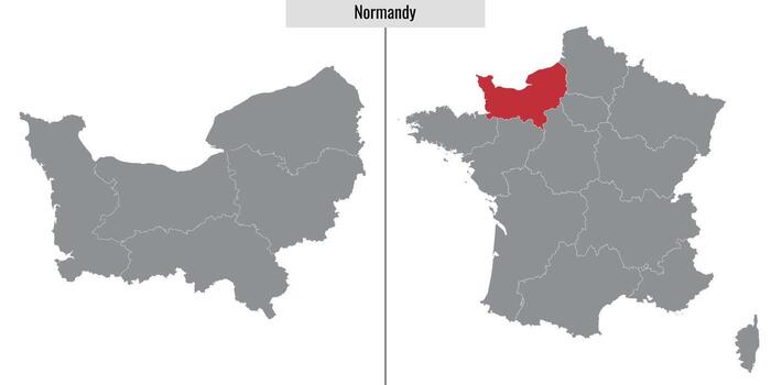 mapa región de Francia vector