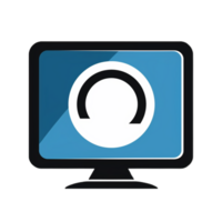 dator logotyp ikon min dator systemet ai generativ png