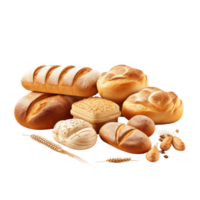 chignon ou pain Frais boulangerie magasin petit déjeuner et pain ai génératif png