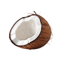 Hälfte Kokosnuss Obst ai generativ png