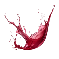 Realistic splash of wine or red juice ai generative png