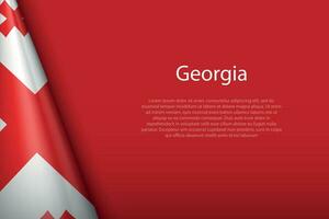 national flag Georgia isolated on background with copyspace vector