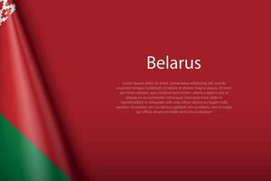 national flag Belarus isolated on background with copyspace vector