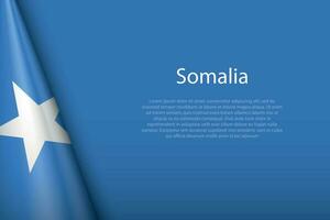 national flag Somalia isolated on background with copyspace vector